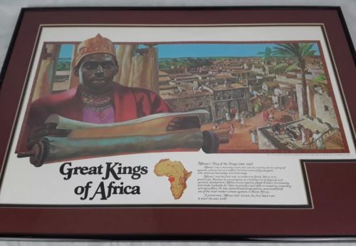 Budweiser Great Kings Africa Framed Matted Poster Affonso I King of the Kongo