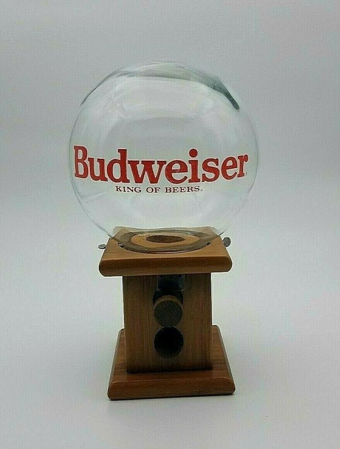 Vintage Budweiser Beer Glass Globe Peanut Gumball Dispenser