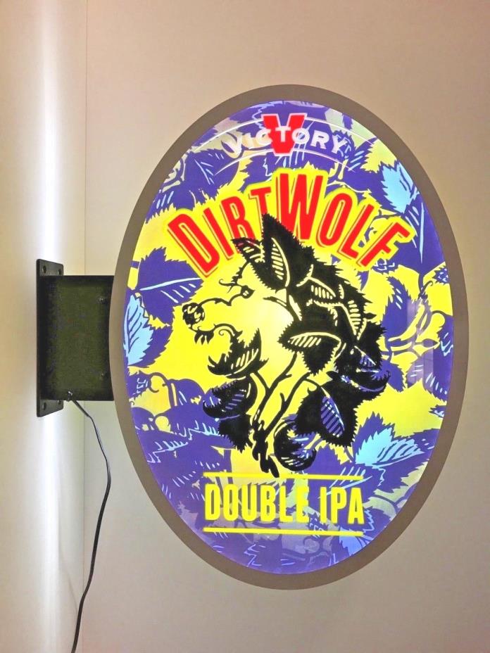 Victory Brewing DirtWolf Double IPA LED Pub Sign 2 Sided New in Box ~ 20
