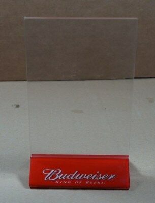 Budweiser Beer Acrylic Table Tent Great Condition Free Shipping
