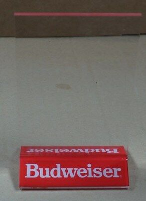 Budweiser Acrylic Table Tent Great Condition Free Shipping
