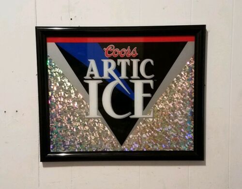 Vintage 1994 Coors Artic Ice Beer Mirror Bar Sign