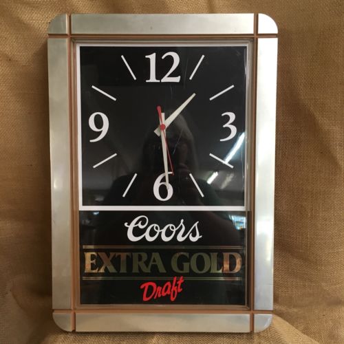 Coors Extra Gold Draft Clock, Vintage 1991, Working