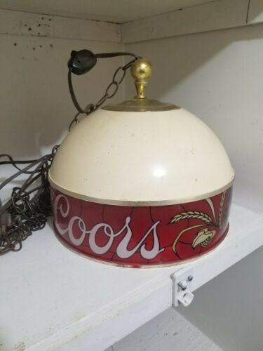 RARE Vintage Coors Beer Hanging Pool Table Bar Sign