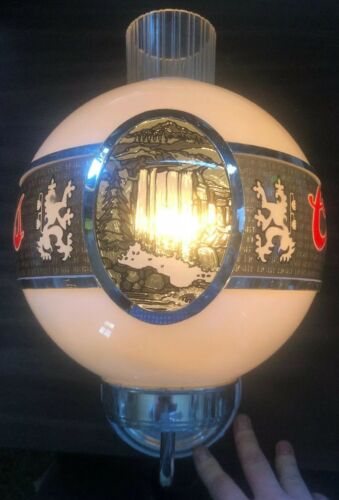 Vintage Coors Light Anheuser Busch  Plastic Globe Wall Light  - Adolph Coors Co.