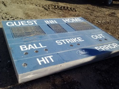 NO RESERVE  baseball scoreboard 8 foot x 6  mancave  Home BAR Pub DECOR man cave