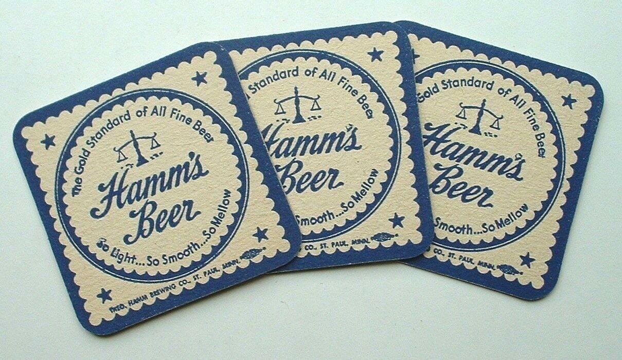 Vintage Hamm's Beer Coasters 1940's 1950's unused Lot of 3