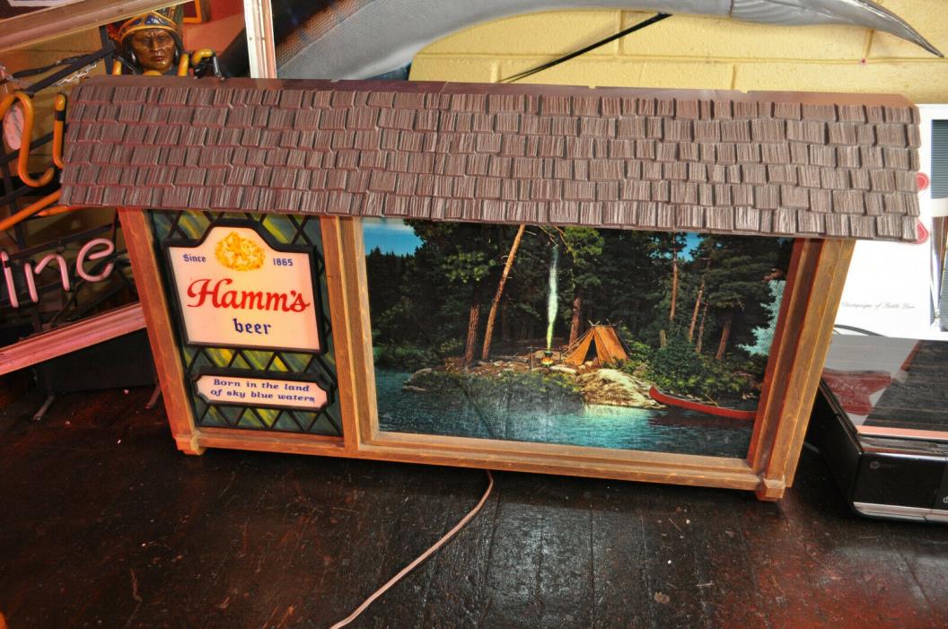 Vintage Hamm's Beer Scene O Rama Sign Light