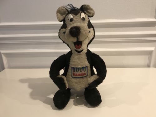 Hamm's Beer Toy Stuffed Plush Teddy Bear GREAT Condition -HAMM’S BEER-