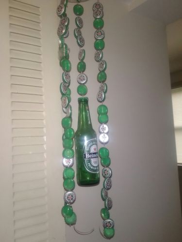 Heineken Beer Bottle & Caps Wind Chime RV Camping Patio Garden Man cave Decor