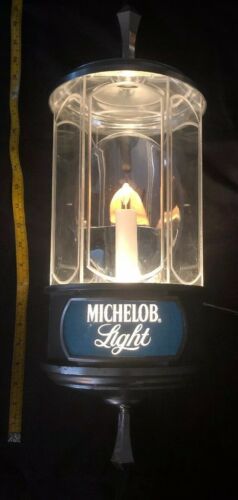 Vintage Michelob Light Beer Lighted Lantern Advertising Bar Sign Working Mancave