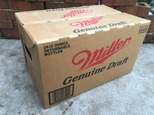 Vintage Miller Genuine Draft MGD Returnable Cardboard Beer Box Crate Milwaukee