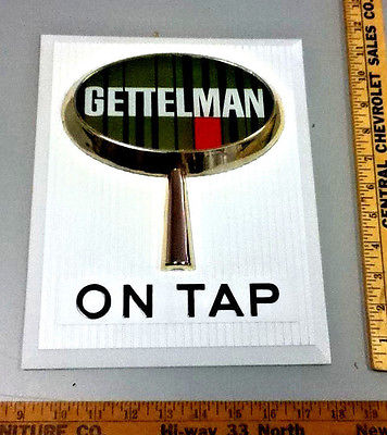 Gettelman beer sign bar wall 3-D tacker tapper vintage brewery on tap Milwaukee