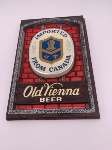 OLD VIENNA Vintage Beer Sign Wall Picture Bar 3D Formed Plastic Brewery Barware