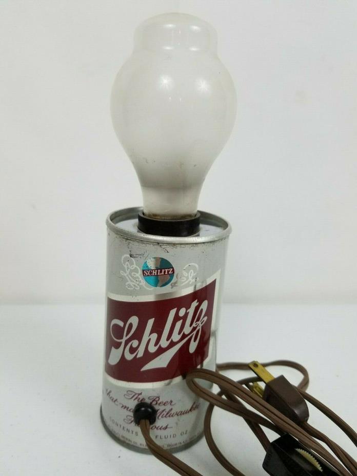 Vintage Schlitz Beer Portable Lamp in working condition