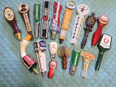 New and Used Beer Keg Tap Handle Lot of 17 Anchor Abita Yuengling Budweiser