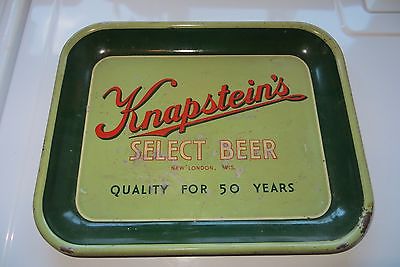 vtg.original scarce Knapstein's Select Beer,New London Wis.serving  tray WOW