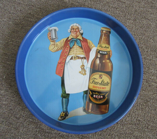 Free State Supreme Beer - Vintage Metal Tray - Free State Brewery - Baltimore MD