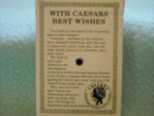 Caecars Lake Tahoe Best Wishes Playing Cards Sealed Used Casino Nevada