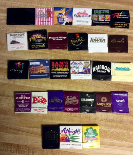 Various USA Casino Hotel Matchbooks Lot of 28 Some Closed Casinos Some Open