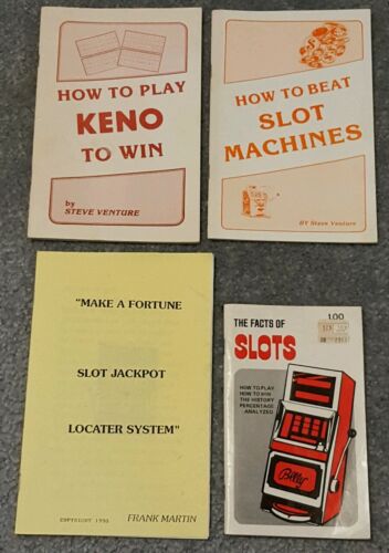 lot set 4 vintage casino gambling strategy booklets slot machines keno venture