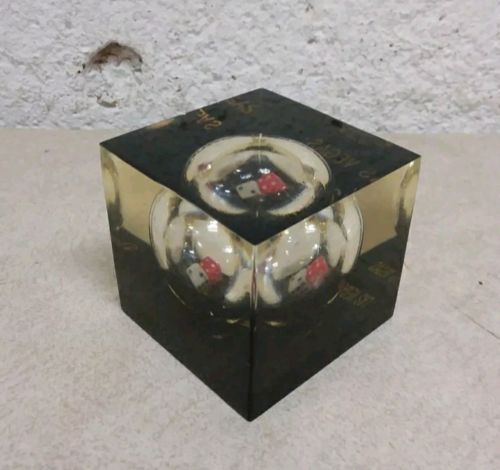 Vintage Las Vegas Dice Paper Weight Souviner