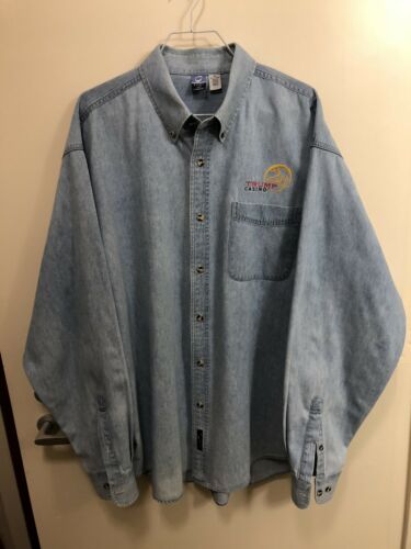 TRUMP- CASINO 29 Denim SHIRT PREOWNED MEN'S SIZE XL