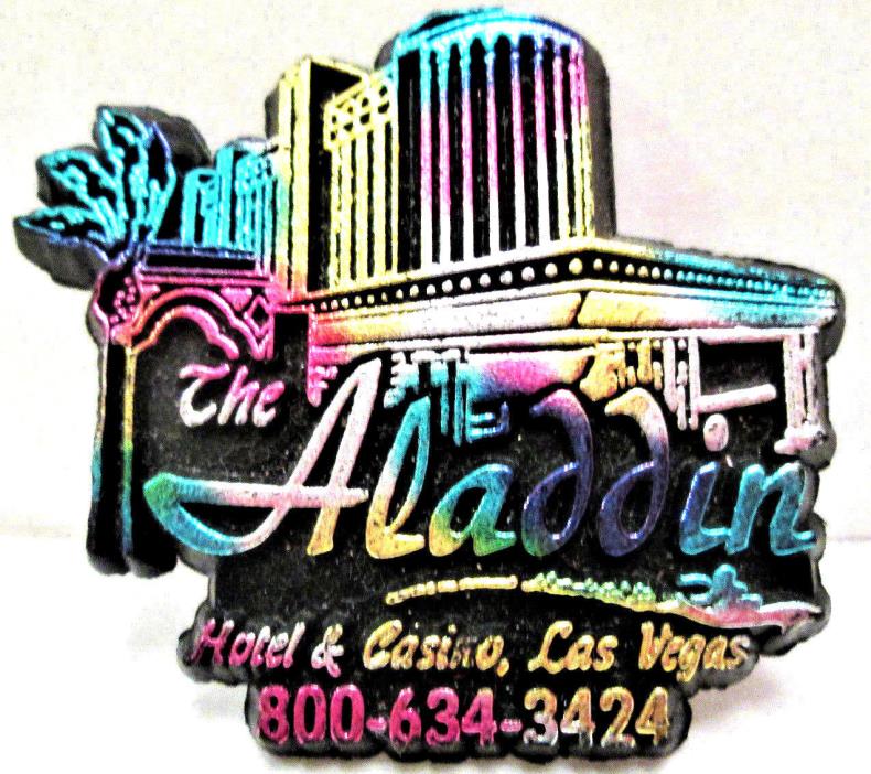 Vintage Collectible, Souvenir Aladdin Hotel & Casino Rubber Fridge Magnet Vegas