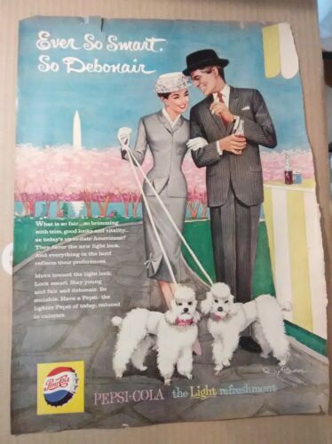 1959 PEPSI COLA ADVERTISEMENT EVER SO SMART SO DEBONAIR GREAT FOR COLLECTION!