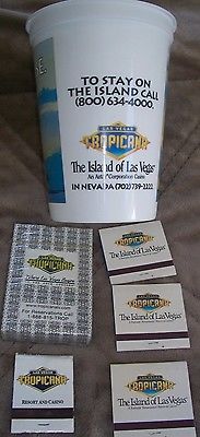 Tropicana  Hotel & Casino - Las Vegas coin cup & matches & playing cards