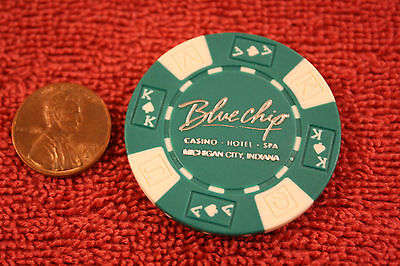 Blue Chip Hotel/Casino/Spa poker chip fridge magnet...