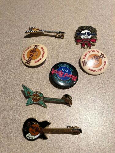 (7) hard rock cafe pins from  Las Vegas