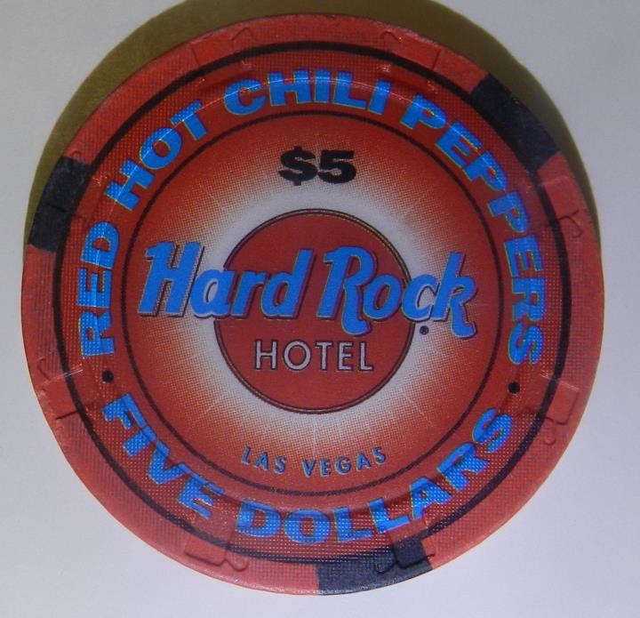 21cc Hard Rock Hotel $5 Casino Chip Red Hot Chili Peppers Give It Away Las Vegas