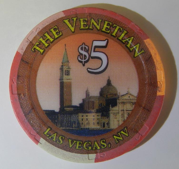 #13cc The Venetian $5 Casino Chip Las Vegas Nevada