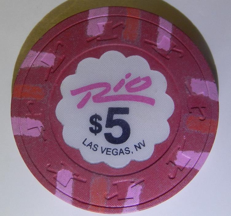 #22cc Rio $5 Casino Chip Las Vegas Nevada
