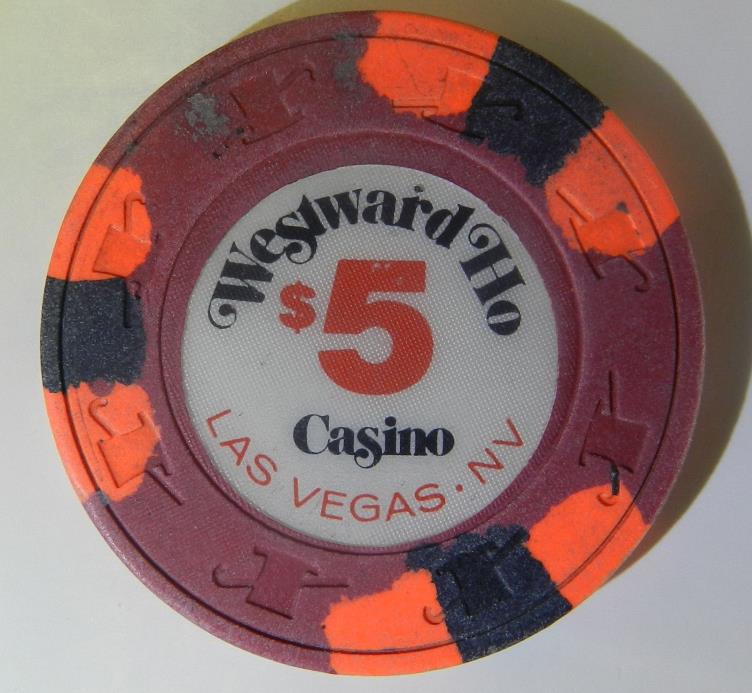 #12cc Westward Ho $5 Casino Chip Las Vegas Nevada