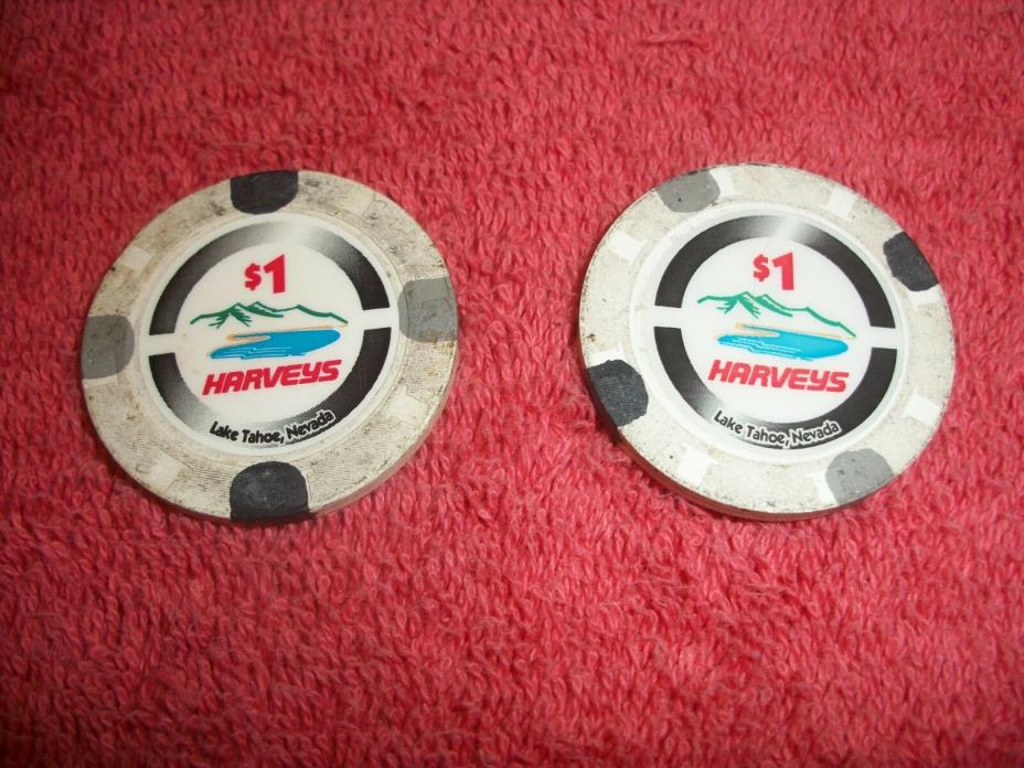 Harveys Lake Tahoe $1 Casino Chipn (2 Chips)