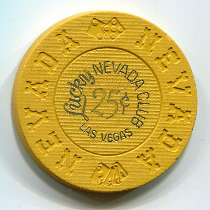 Fractional Chip 25 cent  Lucky Nevada Club Casino Las Vegas NV