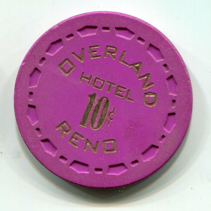Fractional Chip 10 cent  Overland Hotel Casino Reno NV
