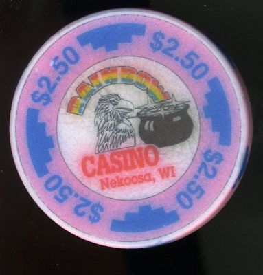 $2.50 Obsolete * Rainbow Casino * in Nekoosa, Wisconsin.
