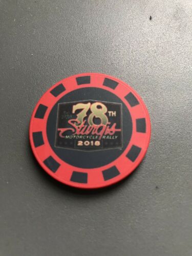 78th Annual Sturgis Motorcycle rally poker chip Red