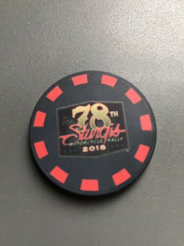 78Th Annual Sturgis, SD Motorcycle Rally Poker Chip Black