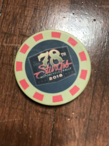 78Th Annual Sturgis, SD Motorcycle Rally Poker Chip Green