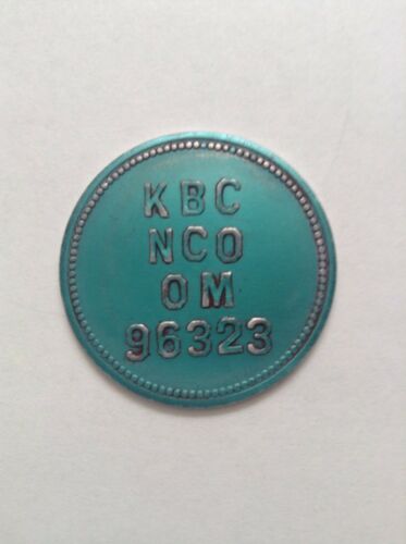 Old 1960's Metal 50 Cent Chip Coin ~ KBC ~ Kanto Base Command ~ Japan ~ USAF