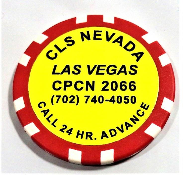 CLS Nevada Las Vegas Limo Shuttle Service Souvenir Poker Chip
