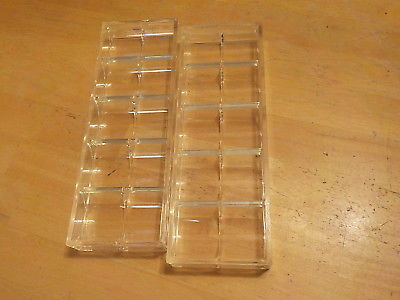 NEW 10 Poker Chip Trays Plastic Poker Chips Holders holds 100pc per tray