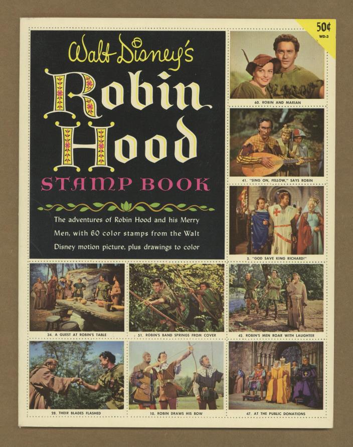 Robin Hood Stamp Book (Walt Disney Productions) #WD-3 1955 FN 6.0