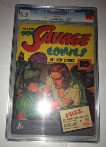 Doc Savage Comics Vol. 01 #1 1940 CGC 5.5 0265802016