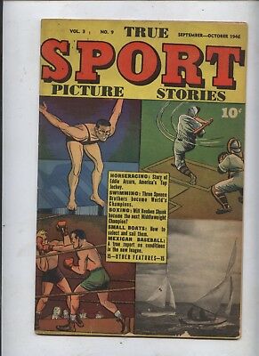 True Sport comics V3 #4 golden Age  comic mexican baseball eddie Arcaro