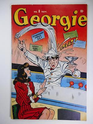 GEORGIE COMICS #8 F 6.0 (Q) (TIMELY 1945 SERIES)  GLOSSY  SODA JERK CLASSIC